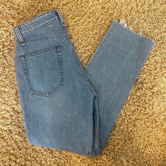 Rag & Bone Jeans High Rise Nina Ankle Cigarette Size 25 in Poppy Wash Raw Hem - Picture 5 of 8